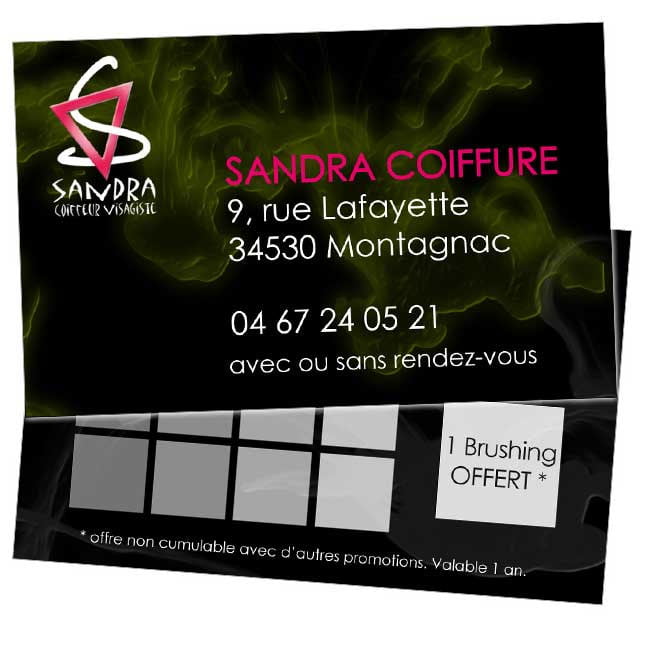 cartes de Fidélité salon de coiffure - Creapixel62 - Création de sites