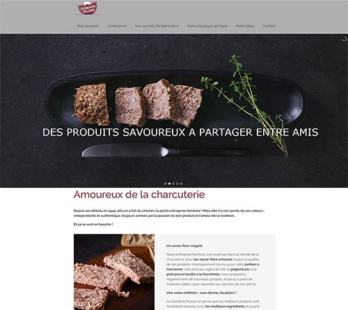 creation site internet boucherie Picard-pt