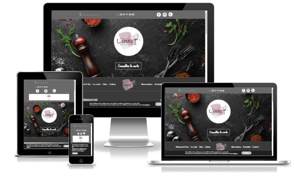 Création de site web restaurant avec QR Code à Arras Lens Douai