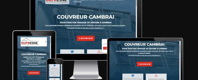 Création de site internet pour un couvreur à Cambrai
