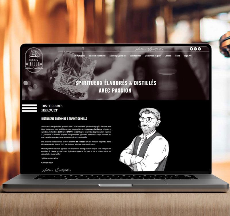 Création de site web distillerie en Bretagne