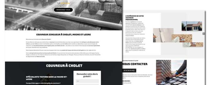 Création d'un site web pour un couvreur à Cholet