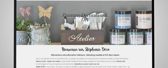 Création de site pour une décoratrice d'intérieure et relooking de meubles