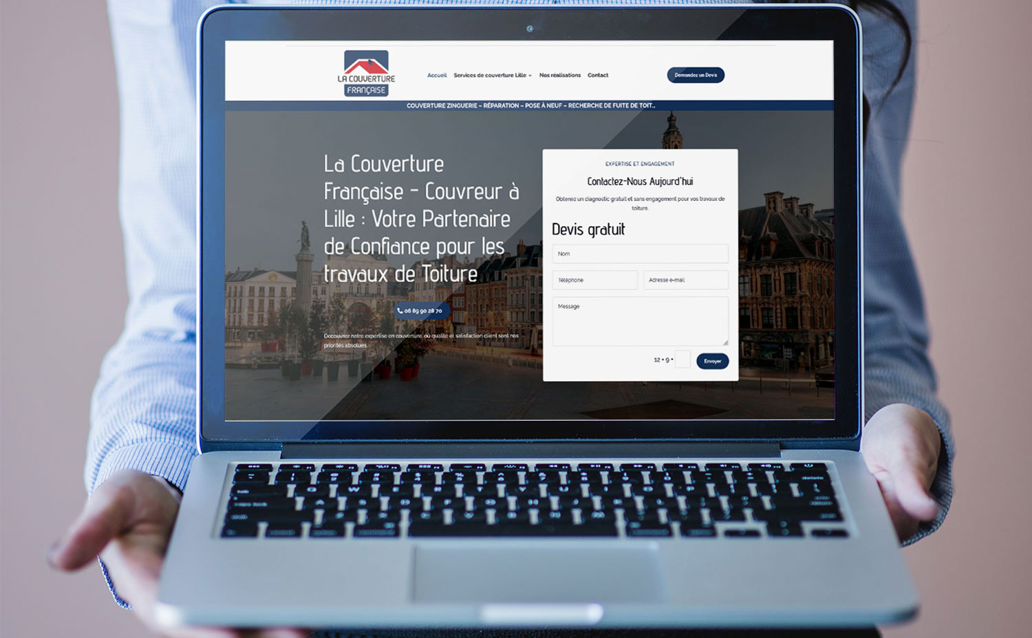 Création de site internet pour couvreur à Lille